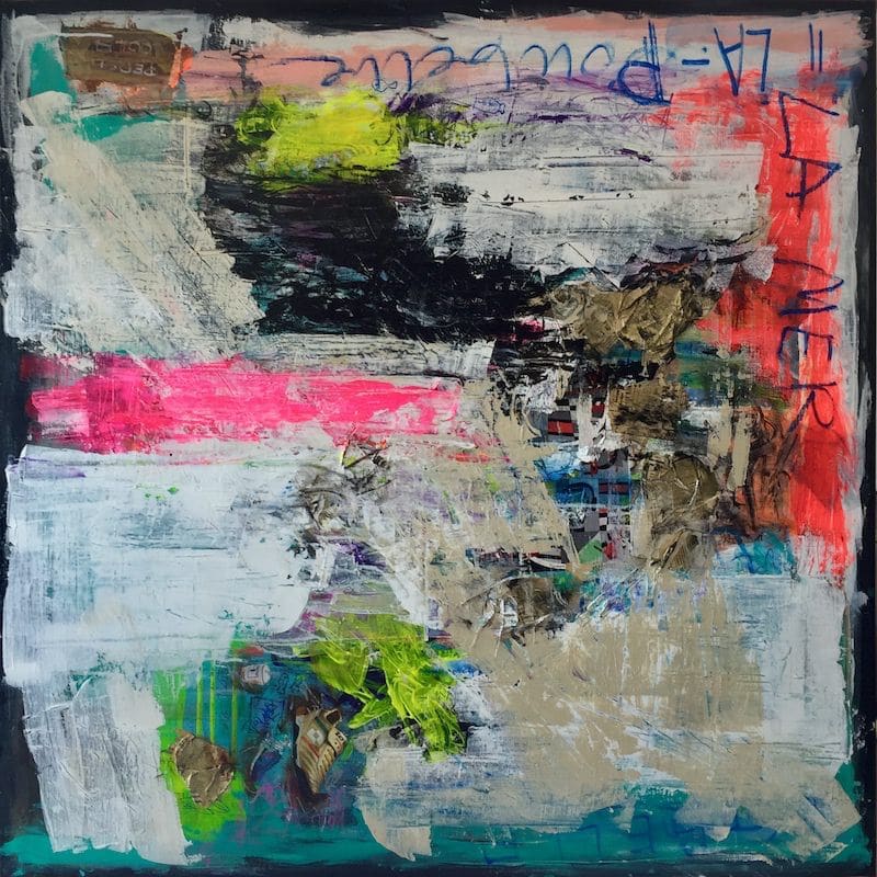 poubelle flottante - peinture acrylique sur toile - 100 cm x 100 cm poubelle flottante - peinture acrylique sur toile - 100 cm x 100 cm