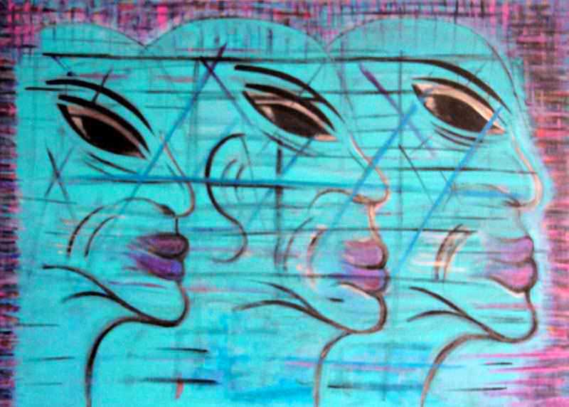 - peinture acrylique sur toile - cm x cm