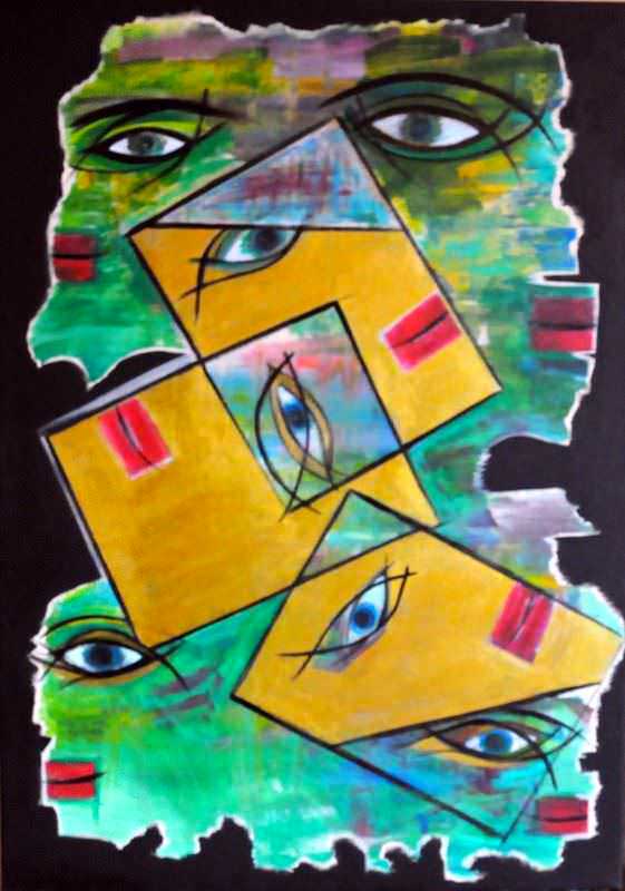 - peinture acrylique sur toile - cm x cm