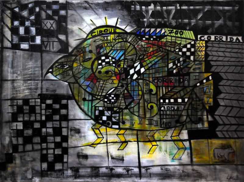 - peinture acrylique sur toile - cm x cm