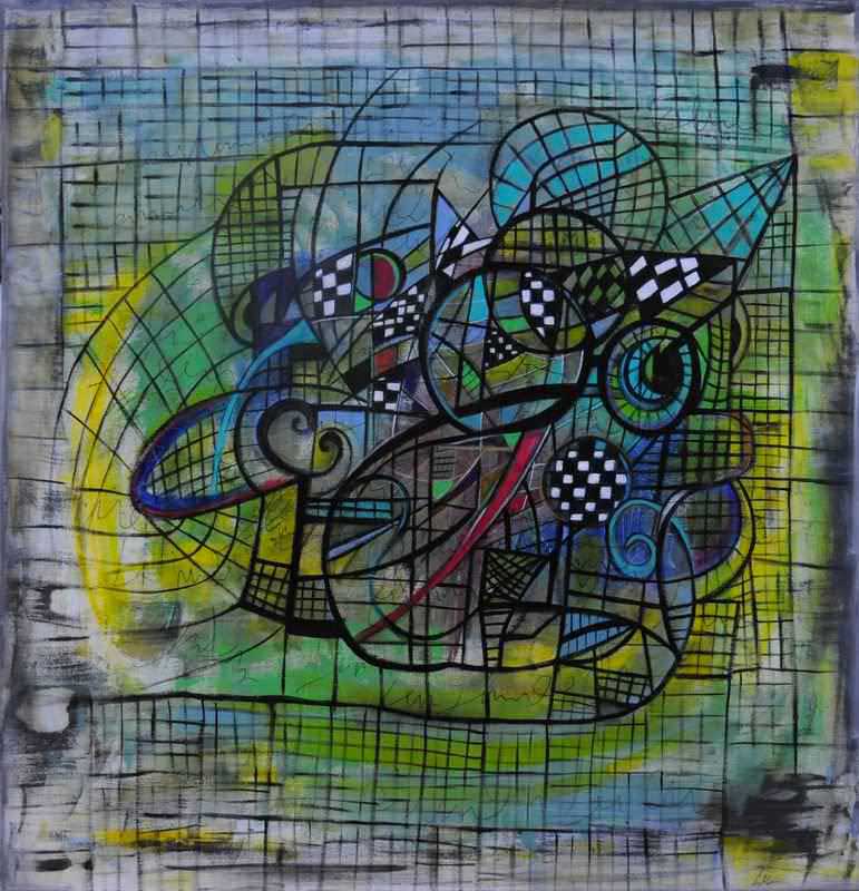 - peinture acrylique sur toile - cm x cm