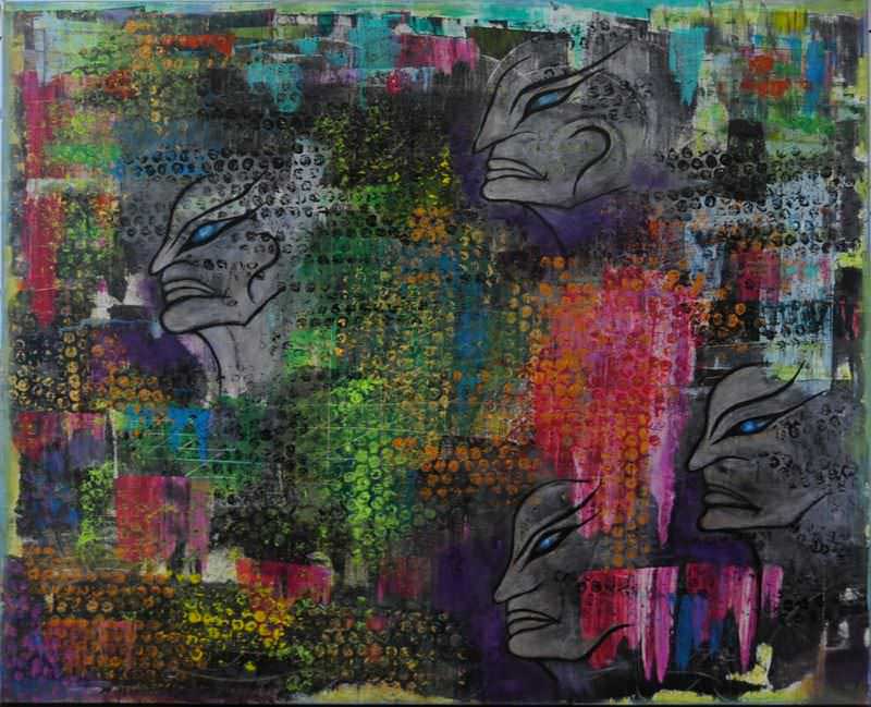 - peinture acrylique sur toile - cm x cm