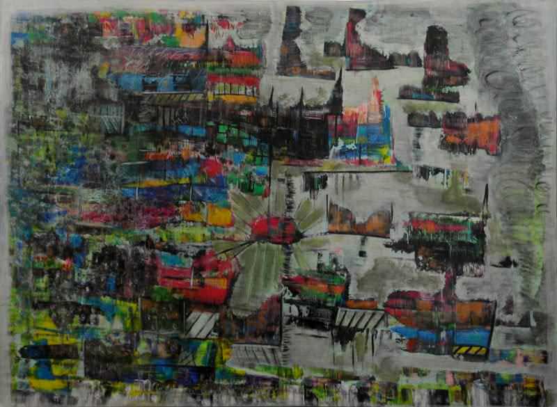 - peinture acrylique sur toile - cm x cm