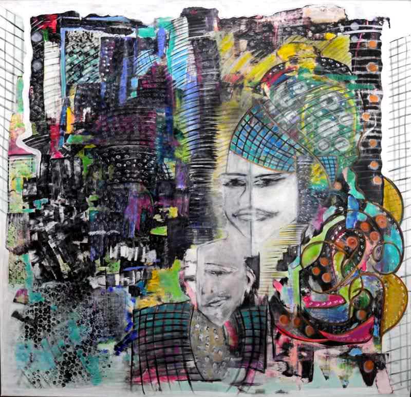 - peinture acrylique sur toile - cm x cm