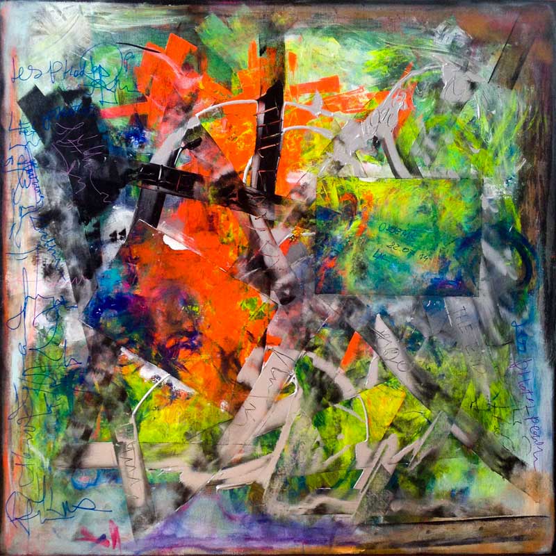 âtre - peinture acrylique sur toile - 100 cm x 100 cm âtre - peinture acrylique sur toile - 100 cm x 100 cm