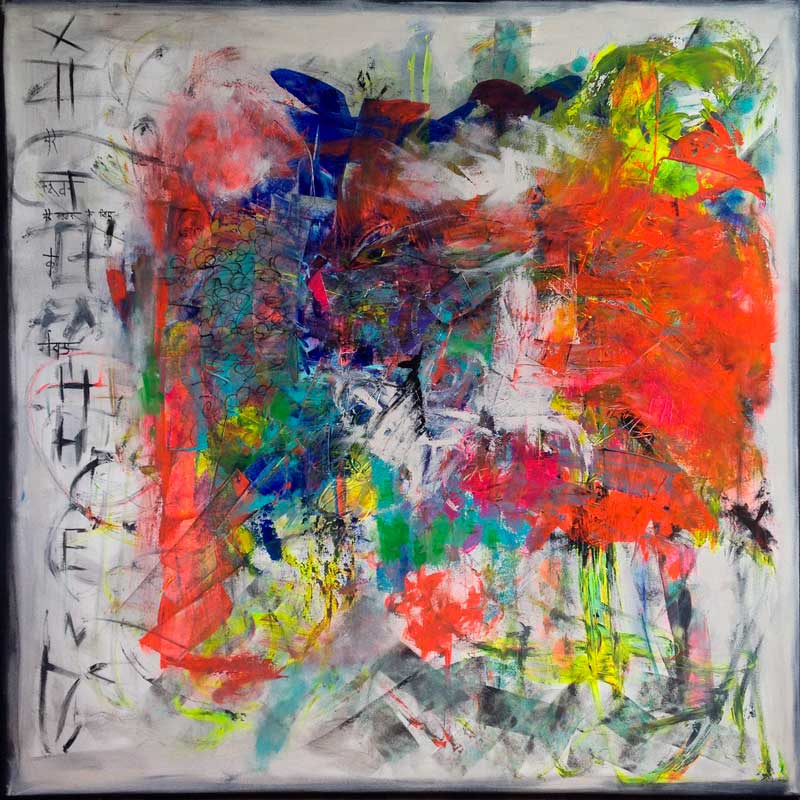 le pigeon - peinture acrylique sur toile - 100 cm x 100 cm le pigeon - peinture acrylique sur toile - 100 cm x 100 cm