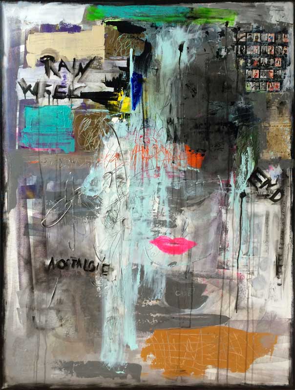 une tasse de café - peinture acrylique et collage sur toile - 97 cm x 130 cm une tasse de café - peinture acrylique et collage sur toile - 97 cm x 130 cm