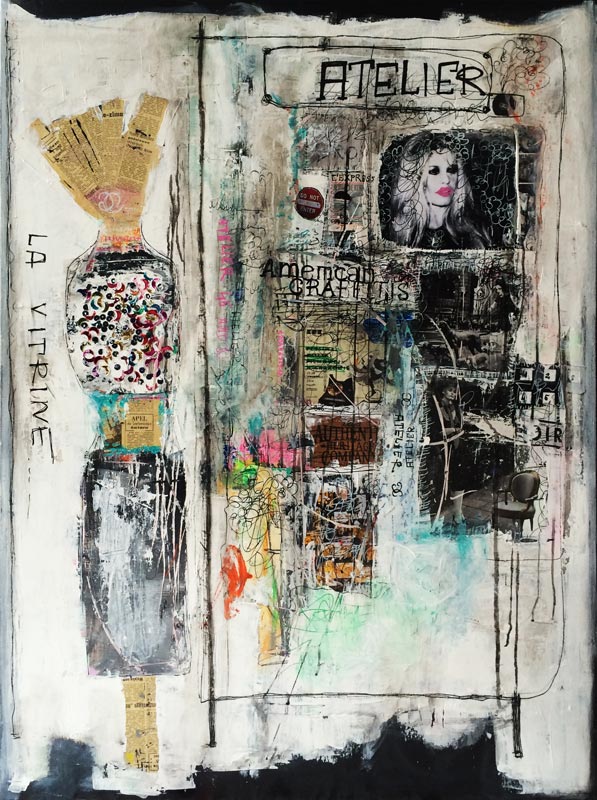 2015-05-14-coco-800 coco - peinture acrylique et collage sur toile - 97 cm x 130 cm