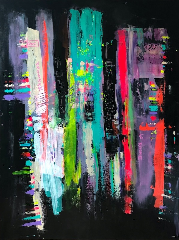 la roche - peinture acrylique sur toile - 97 cm x 130 cm la roche - peinture acrylique sur toile - 97 cm x 130 cm