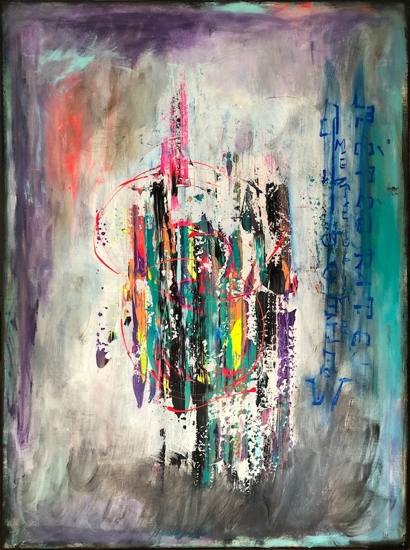 2020-03-01-meteorite-800 météorite - peinture acrylique sur toile - 97 cm x 130 cm