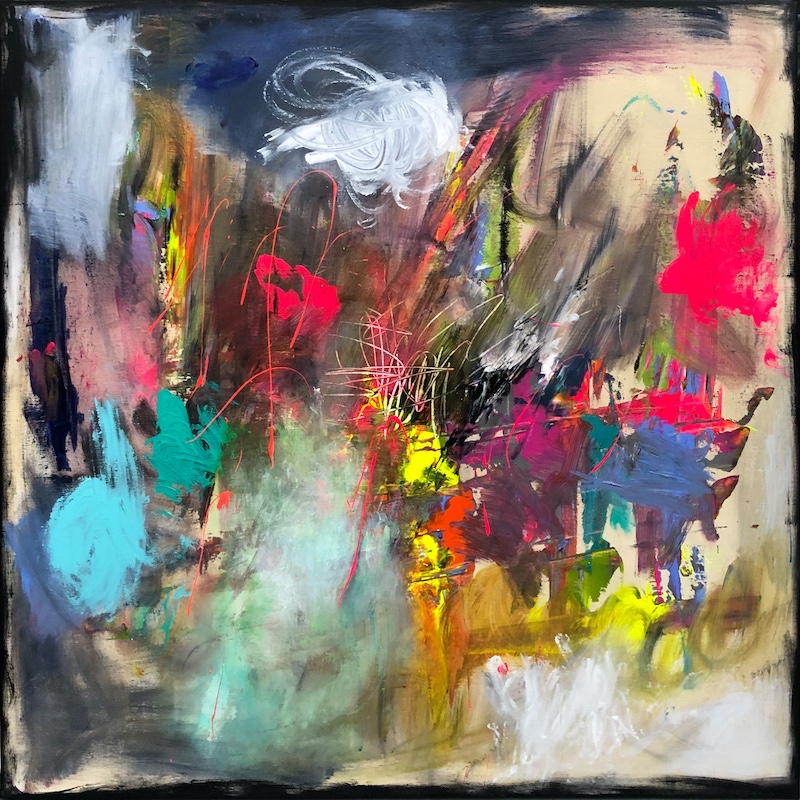 2020-02-14-flamme-800 flamme - peinture acrylique sur toile - 100 cm x 100 cm