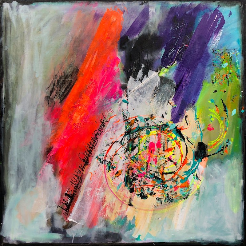 Une autre dimension - peinture acrylique sur toile - 97 cm x 130 cm - Marzena Lavrilleux - artiste peintre Une autre dimension - peinture acrylique sur toile - 97 cm x 130 cm - Marzena Lavrilleux - artiste peintre