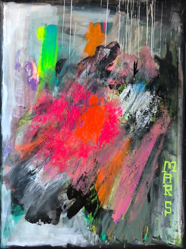 La planète rouge - peinture acrylique sur toile - 97 cm x 130 cm - Marzena Lavrilleux - artiste peintre La planète rouge - peinture acrylique sur toile - 97 cm x 130 cm - Marzena Lavrilleux - artiste peintre