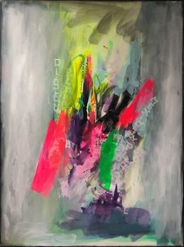 Arbuste - peinture acrylique sur toile - 97 cm x 130 cm - Marzena Lavrilleux - artiste peintre à Orléans Arbuste - peinture acrylique sur toile - 97 cm x 130 cm - Marzena Lavrilleux - artiste peintre à Orléans