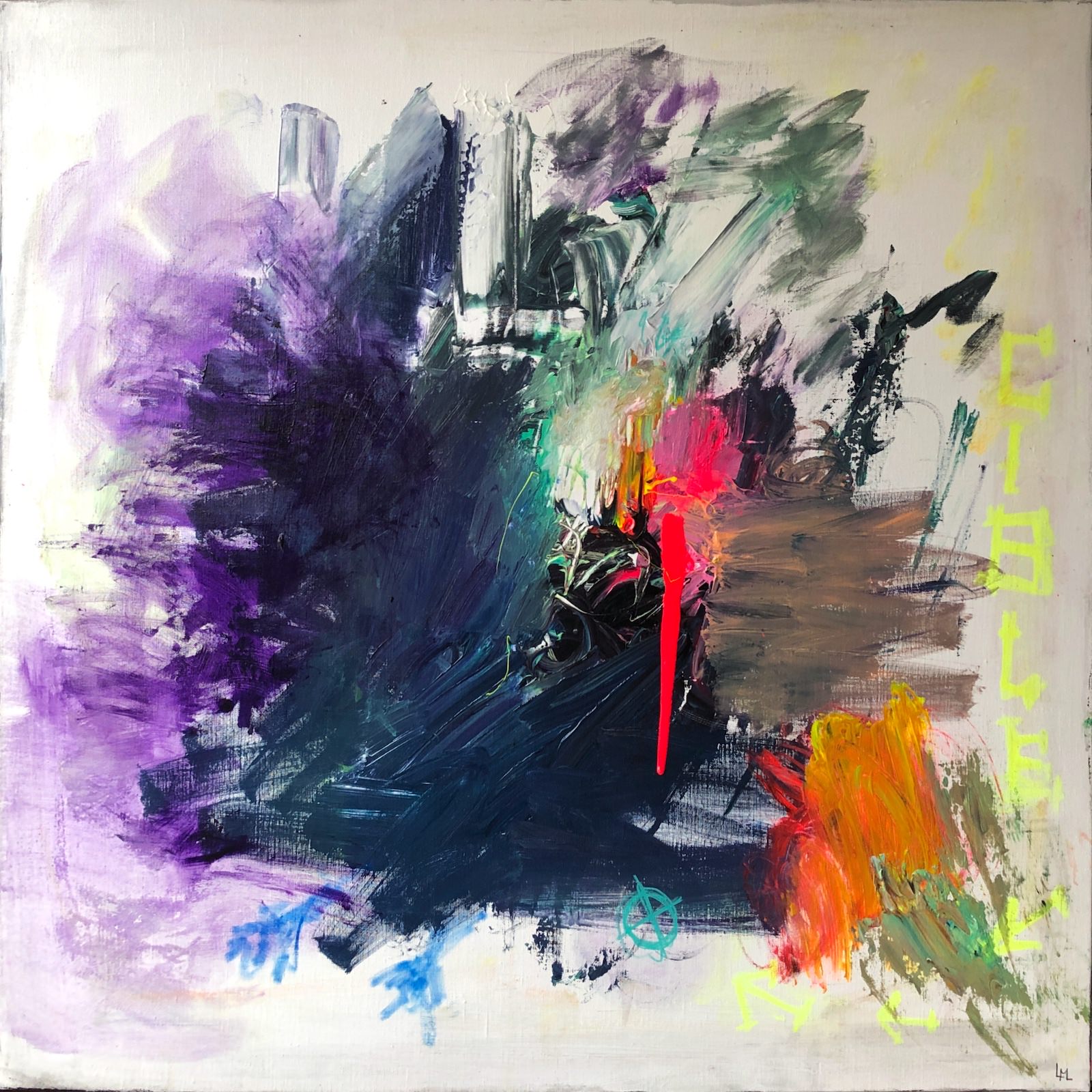 Cible - peinture acrylique sur toile - 100 cm x 100 cm - Marzena Lavrilleux - artiste peintre à Orléans Cible - peinture acrylique sur toile - 100 cm x 100 cm - Marzena Lavrilleux - artiste peintre à Orléans