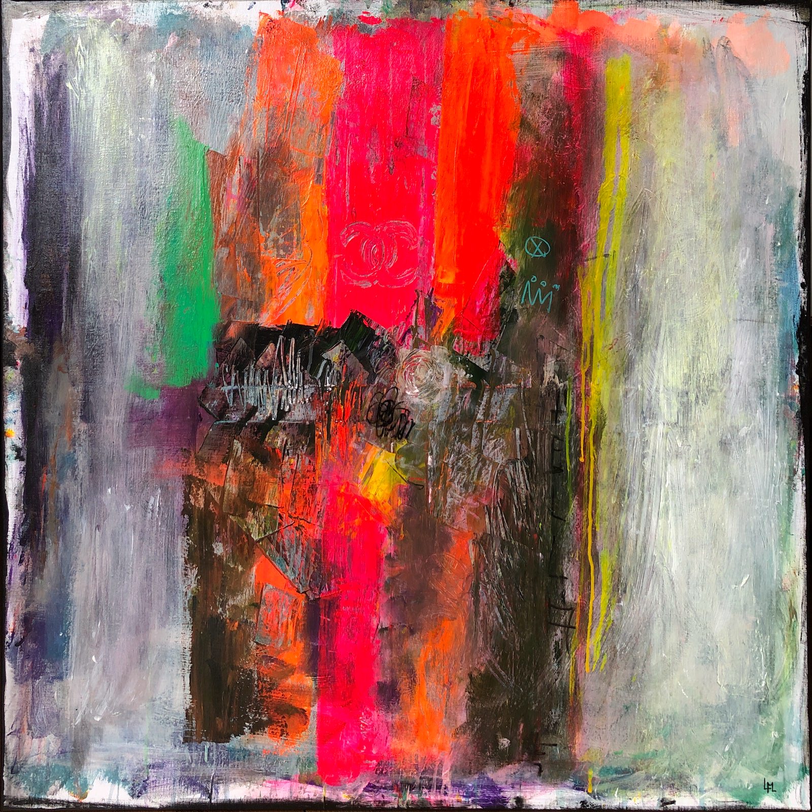 Toile - peinture acrylique sur toile - 100 cm x 100 cm - Marzena Lavrilleux - artiste peintre à Orléans Toile - peinture acrylique sur toile - 100 cm x 100 cm - Marzena Lavrilleux - artiste peintre à Orléans