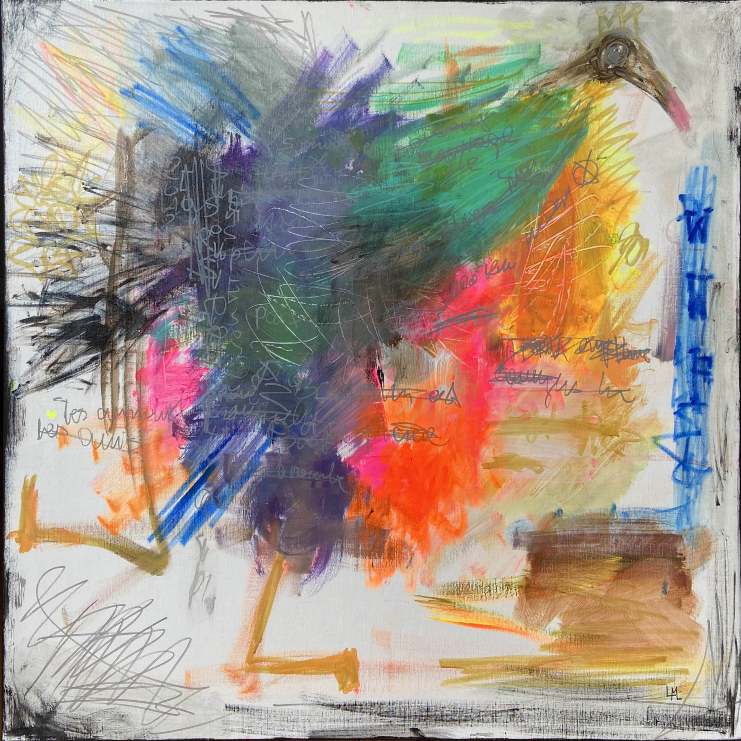 (R)échauffement - peinture acrylique sur toile - 100 cm x 100 cm - Marzena Lavrilleux - artiste peintre à Orléans (R)échauffement - peinture acrylique sur toile - 100 cm x 100 cm - Marzena Lavrilleux - artiste peintre à Orléans