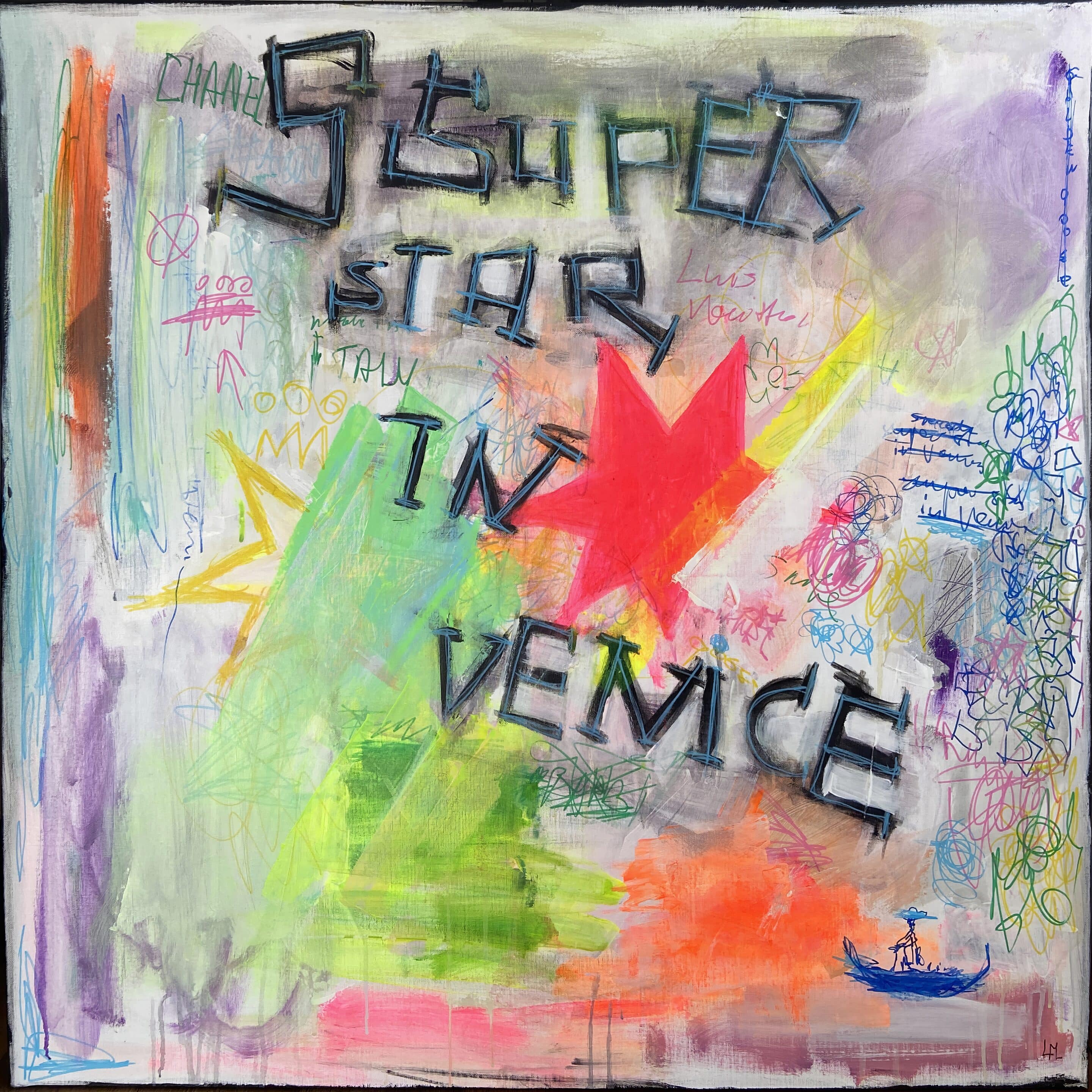 Super star - peinture acrylique sur toile - 100 cm x 100 cm - Marzena Lavrilleux - artiste peintre à Orléans Super star - peinture acrylique sur toile - 100 cm x 100 cm - Marzena Lavrilleux - artiste peintre à Orléans