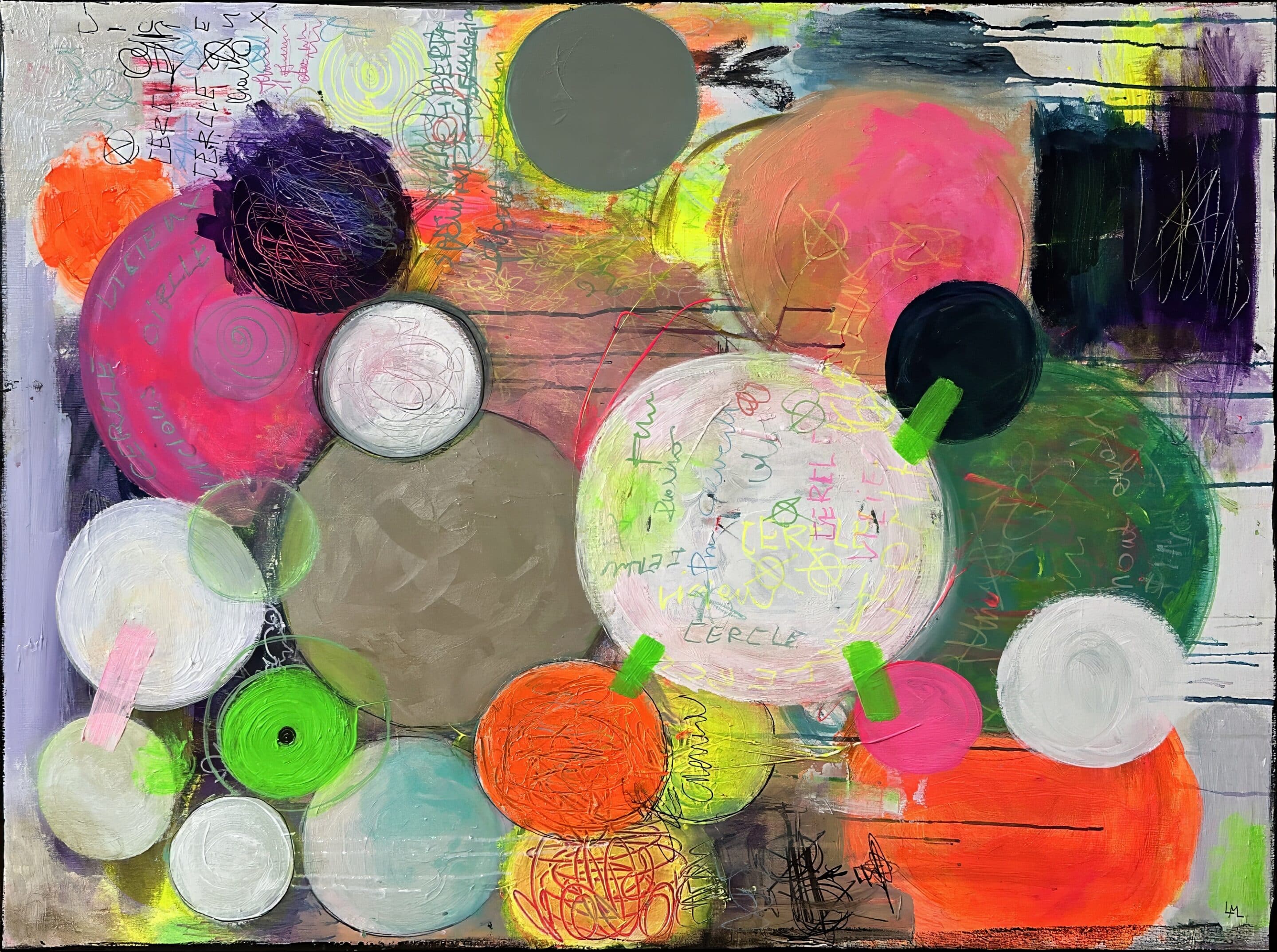 Cercle vicieux - peinture acrylique sur toile - 130 cm x 97 cm - Marzena Lavrilleux - artiste peintre à Orléans Cercle vicieux - peinture acrylique sur toile - 130 cm x 97 cm - Marzena Lavrilleux - artiste peintre à Orléans