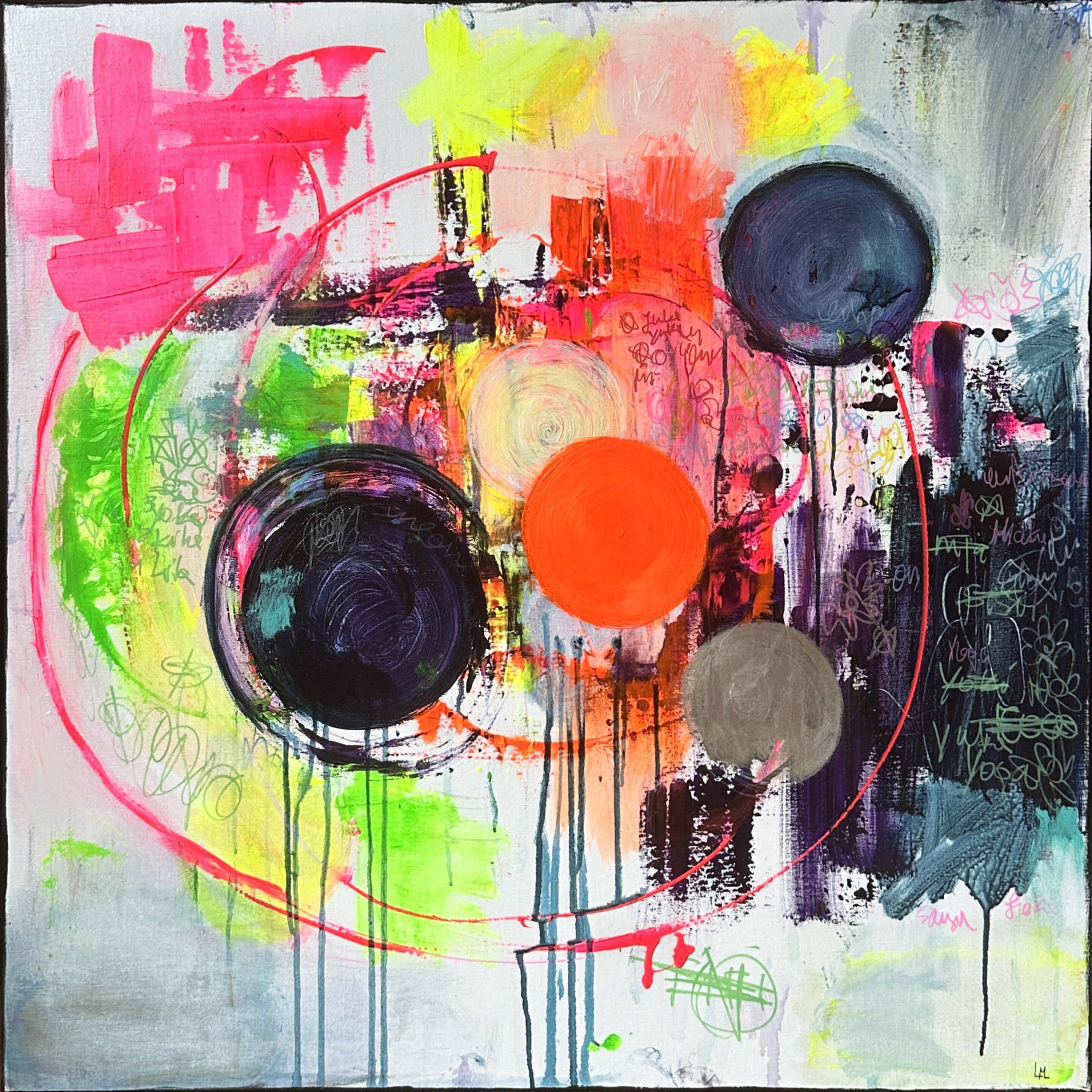 Orbite - peinture acrylique sur toile - 100 cm x 100 cm - Marzena Lavrilleux - artiste peintre à Orléans Orbite - peinture acrylique sur toile - 100 cm x 100 cm - Marzena Lavrilleux - artiste peintre à Orléans