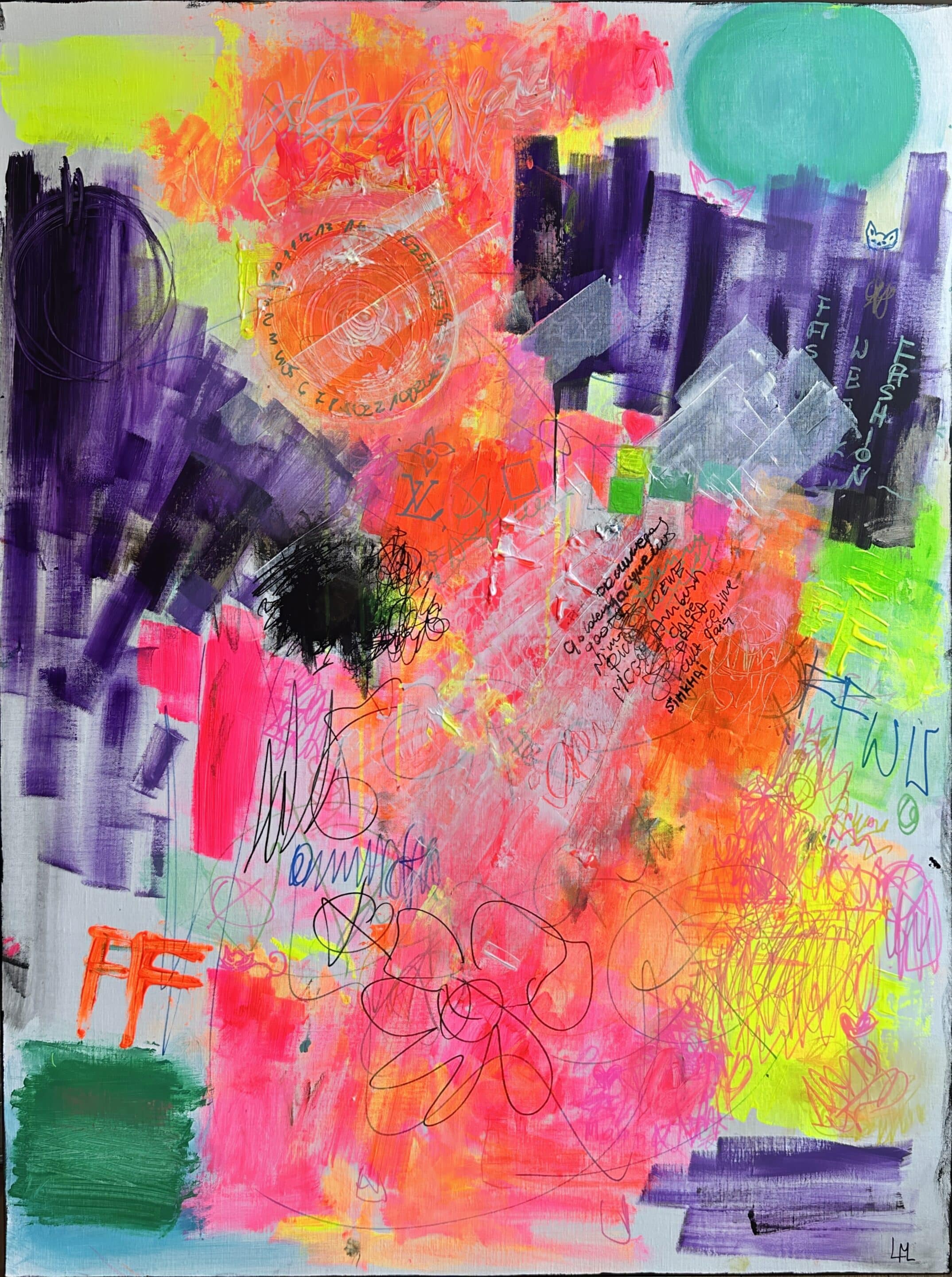 Les spectateurs - peinture acrylique sur toile - 97 cm x 130 cm - Marzena Lavrilleux - artiste peintre à Orléans Les spectateurs - peinture acrylique sur toile - 97 cm x 130 cm - Marzena Lavrilleux - artiste peintre à Orléans